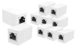0-pack Female to Female Network LAN Connector Adapter Coupler Extender RJ45 Ethernet Cable Extension Converter-White 0-pack Female to Female Network LAN Connector Adapter Coupler Extender RJ45 Ethernet Cable Extension Converter-White