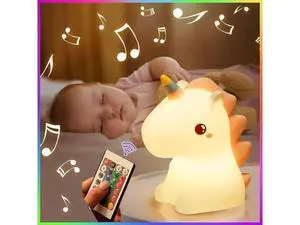 Silicone Unicorn Night Light for Kids, 16 Colors Baby Night Light for Kids Room Silicone Unicorn Night Light for Kids, 16 Colors Baby Night Light for Kids Room