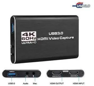 4K USB 3.0 Video Capture Card HDMI-compatible 1080P 60fps HD Video Recorder Grabber For OBS Capturing Game Card Live 4K USB 3.0 Video Capture Card HDMI-compatible 1080P 60fps HD Video Recorder Grabber For OBS Capturing Game Card Live