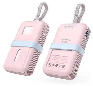Silicone Case for Zolo Power Bank (10,000mAh 30W) A1680/A1688 Protective Cover with Lanyard Slot, Drop-Proof Dust-Proof Precise Cutouts for Daily Use & Travel (Pink) Silicone Case for Zolo Power Bank (10,000mAh 30W) A1680/A1688 Protective Cover with Lanyard Slot, Drop-Proof Dust-Proof Precise Cutouts for Daily Use & Travel (Pink)