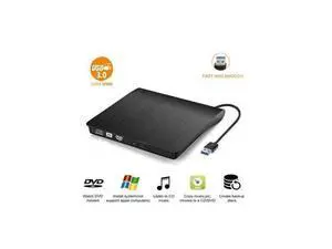 External DVD Drive USB3.0 Portable CD DVD +/-RW Optical Drive Burner Writer, High Speed Data Transfer External USB Optical Drives for Laptop/MacBook/Desktop (Black) External DVD Drive USB3.0 Portable CD DVD +/-RW Optical Drive Burner Writer, High Speed Data Transfer External USB Optical Drives for Laptop/MacBook/Desktop (Black)