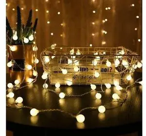 Plug in LED String Lights, 6m 40 LED Bulb Warm White Globe Fairy Lights for Holiday/Christmas/Wedding/Party Indoor Outdoor Decoration Plug in LED String Lights, 6m 40 LED Bulb Warm White Globe Fairy Lights for Holiday/Christmas/Wedding/Party Indoor Outdoor Decoration