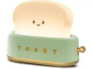 Desk Decor Toaster Lamp, Rechargeable Lamp with Smile Face Toast Bread Cute Toaster Shape Room Decor Night Light Desk Decor Toaster Lamp, Rechargeable Lamp with Smile Face Toast Bread Cute Toaster Shape Room Decor Night Light