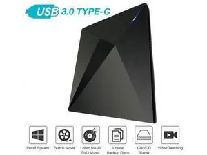External DVD Drive, USB 3.0 Type-C CD DVD +/-RW Optical Drive USB C Burner Slim CD/DVD ROM Rewriter Writer Reader Portable for PC Laptop Desktop MacBook,Polaris External DVD Drive, USB 3.0 Type-C CD DVD +/-RW Optical Drive USB C Burner Slim CD/DVD ROM Rewriter Writer Reader Portable for PC Laptop Desktop MacBook,Polaris