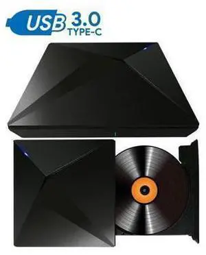 External CD DVD Drive USB 3.0 Type-C Slim Portable DVD/CD ROM +/-RW Optical Drive Burner Writer for MacBook Pro/ Air, iMac, Windows/ Linux/ Mac Laptop Desktop,Polaris Black External CD DVD Drive USB 3.0 Type-C Slim Portable DVD/CD ROM +/-RW Optical Drive Burner Writer for MacBook Pro/ Air, iMac, Windows/ Linux/ Mac Laptop Desktop,Polaris Black