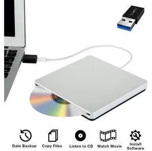 Aluminum External CD DVD Drive Type-C/USB3.0 Portable CD/DVD /-RW Drive/DVD Optical Drive disc Player for Laptop Slim CD ROM Rewriter Burner for Mac Laptop Desktop PC Windows Linux OS Aluminum External CD DVD Drive Type-C/USB3.0 Portable CD/DVD /-RW Drive/DVD Optical Drive disc Player for Laptop Slim CD ROM Rewriter Burner for Mac Laptop Desktop PC Windows Linux OS