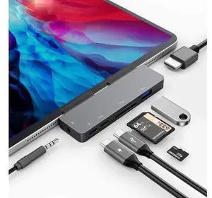 XJYLCPC USB C Hub for iPad Pro 2019 2018,XIIVIO 7 in 1 USB Type C to 4K HDMI Adapter with USB 3.0 USB-C PD Charging,SD/TF Card Reader,3.5mm Headphone Jack Compatible with 2019 2018 New iPad Pro XJYLCPC USB C Hub for iPad Pro 2019 2018,XIIVIO 7 in 1 USB Type C to 4K HDMI Adapter with USB 3.0 USB-C PD Charging,SD/TF Card Reader,3.5mm Headphone Jack Compatible with 2019 2018 New iPad Pro