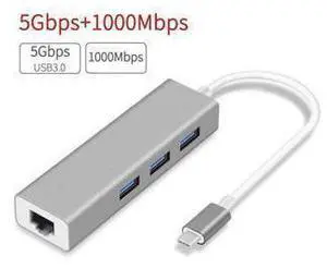 XJYLCPC USB C to Ethernet Adapter with 3 USB 3.0, RJ45 to USB C Thunderbolt 3/Type-C Gigabit Ethernet LAN Network Adapter, for MacBook Pro 16'' 2019/2018/2017, MacBook Air, Dell XPS and More XJYLCPC USB C to Ethernet Adapter with 3 USB 3.0, RJ45 to USB C Thunderbolt 3/Type-C Gigabit Ethernet LAN Network Adapter, for MacBook Pro 16'' 2019/2018/2017, MacBook Air, Dell XPS and More
