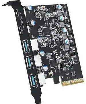 5-Ports PCI-E to USB 3.0 Expansion Card, 5Gbps High Speed USB3.0 PCI-EX1 X4 X8 X16 Adapter, Internal USB3.0 Hub Converter for Desktop PC, (2X USB C - 3X USB A) 5-Ports PCI-E to USB 3.0 Expansion Card, 5Gbps High Speed USB3.0 PCI-EX1 X4 X8 X16 Adapter, Internal USB3.0 Hub Converter for Desktop PC, (2X USB C - 3X USB A)