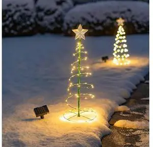 2.6ft Christmas Spiral Lights Solar Led String Light Decor Spiral Xmas Tree Lights Lamp 2.6ft Christmas Spiral Lights Solar Led String Light Decor Spiral Xmas Tree Lights Lamp