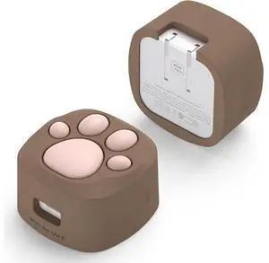 Silicone Case Compatible with Apple 40W Dynamic Power Adapter (2025), Cute Cat Paw Protective Cover Anti-Dust & Anti-Scratch for iPhone/iPad Users,Case Only (Siamese Brown) Silicone Case Compatible with Apple 40W Dynamic Power Adapter (2025), Cute Cat Paw Protective Cover Anti-Dust & Anti-Scratch for iPhone/iPad Users,Case Only (Siamese Brown)