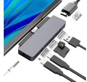 IPad Pro USB C Hub, 7 in 1 IPad Pro Hub 4K@30HZ HDMI Adapter and USB-C PD 60W &Data, USB 3.0, 3.5mm Audio Output, SD/Micro Card Reader Compatible with IPad Pro 2020/2018,MacBook Pro 2020/2019 IPad Pro USB C Hub, 7 in 1 IPad Pro Hub 4K@30HZ HDMI Adapter and USB-C PD 60W &Data, USB 3.0, 3.5mm Audio Output, SD/Micro Card Reader Compatible with IPad Pro 2020/2018,MacBook Pro 2020/2019