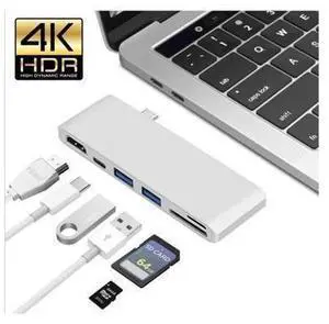 XJYLCPC USB C Hub 6-in1 USB C Docking Station with HDMI 4K Type C Power Delivery,2 USB 3.0 Ports SDMicro Card Reader Compatible with MacBook Pro 2017/2016 13/15inch,MacBook 2018 13 inch - Silver XJYLCPC USB C Hub 6-in1 USB C Docking Station with HDMI 4K Type C Power Delivery,2 USB 3.0 Ports SDMicro Card Reader Compatible with MacBook Pro 2017/2016 13/15inch,MacBook 2018 13 inch - Silver