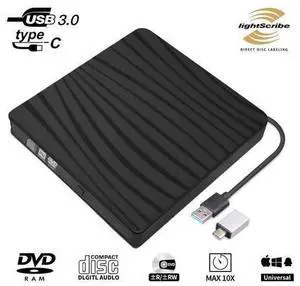 USB 3.0 & USB-C Superdrive External DVD/CD Reader and DVD/CD Burner for Apple-MacBook Air/Pro/iMac/Mini/MacBook Pro/ASUS/ASUS/DELL Latitude with USB-C Port Plug and Play(Black) USB 3.0 & USB-C Superdrive External DVD/CD Reader and DVD/CD Burner for Apple-MacBook Air/Pro/iMac/Mini/MacBook Pro/ASUS/ASUS/DELL Latitude with USB-C Port Plug and Play(Black)