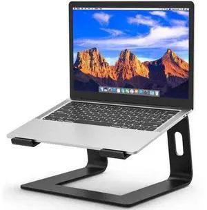 Laptop Stand, Adjustable Computer Stand for Laptop Ergonomic Laptop Riser, Portable Laptop Holder Compatible for All iPad Series and10 to 15.6 Inches Notebook Computer (Black) Laptop Stand, Adjustable Computer Stand for Laptop Ergonomic Laptop Riser, Portable Laptop Holder Compatible for All iPad Series and10 to 15.6 Inches Notebook Computer (Black)