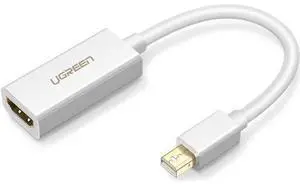 Mini Displayport(Thunderbolt) to HDMI Adapter, Mini DP Display Port to HDMI Converter(Adaptor) Gold-Plated Cord MacBook Pro, MacBook Air, Mac Mini, Microsoft Surface Pro 3/4 - White Mini Displayport(Thunderbolt) to HDMI Adapter, Mini DP Display Port to HDMI Converter(Adaptor) Gold-Plated Cord MacBook Pro, MacBook Air, Mac Mini, Microsoft Surface Pro 3/4 - White