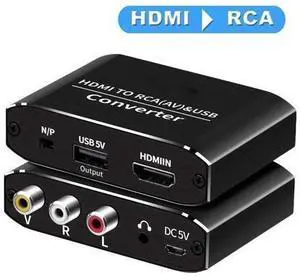 HDMI to 3 RCA Converter with 3.5mm Aux Audio Adapter HDMI Svideo Adapter, HDMI to Composite AV CVBS Converter, HDMI in RCA + 3.5mm Aux Audio Out Converter(Aluminum) HDMI to 3 RCA Converter with 3.5mm Aux Audio Adapter HDMI Svideo Adapter, HDMI to Composite AV CVBS Converter, HDMI in RCA + 3.5mm Aux Audio Out Converter(Aluminum)