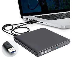 Aluminum External DVD Drive for Laptop, Portable High-Speed USB-C&USB 3.0 CD Burner/DVD Reader Writer for PC Desktops, Compatible with Windows/Mac OSX/Linux (XD058), Black Aluminum External DVD Drive for Laptop, Portable High-Speed USB-C&USB 3.0 CD Burner/DVD Reader Writer for PC Desktops, Compatible with Windows/Mac OSX/Linux (XD058), Black