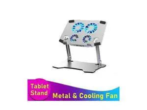 Tablet Stand with 4 High-speed Cooling Fan, Adjustable Height Tablet Stand for Desk, Ergonomic Portable Computer Stand Riser for MacBook Pro/Air 10-13.5" Tablets Tablet Stand with 4 High-speed Cooling Fan, Adjustable Height Tablet Stand for Desk, Ergonomic Portable Computer Stand Riser for MacBook Pro/Air 10-13.5" Tablets
