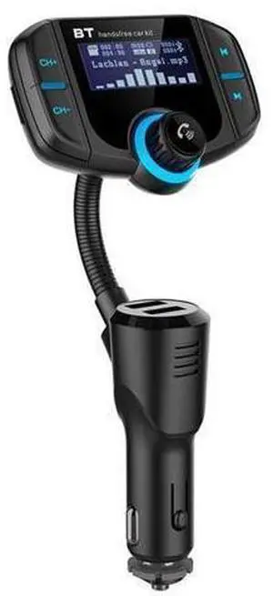 Bluetooth Car FM Transmitter Audio Adapter Receiver Wireless Handsfree Voltmeter Car Kit TF Card AUX USB 1.7 Display with QC3.0/2.4A Quick Charger- BT70 Bluetooth Car FM Transmitter Audio Adapter Receiver Wireless Handsfree Voltmeter Car Kit TF Card AUX USB 1.7 Display with QC3.0/2.4A Quick Charger- BT70