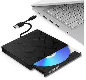 External CD/DVD Drive for Laptop, USB 3.0/USB-C Ultra-Slim Portable Burner Writer Compatible with Mac MacBook Pro/Air iMac Desktop Windows 7/8/10/XP/Vista (Black) External CD/DVD Drive for Laptop, USB 3.0/USB-C Ultra-Slim Portable Burner Writer Compatible with Mac MacBook Pro/Air iMac Desktop Windows 7/8/10/XP/Vista (Black)