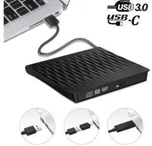 DVD Player for Laptop USB 3.0 Type-C Dual Port Portable External CD DVD Drive, Drive Slim DVD/CD ROM Rewriter Burner Compatible with Laptop Desktop PC Windows Linux OS Mac (SLS01 Black) DVD Player for Laptop USB 3.0 Type-C Dual Port Portable External CD DVD Drive, Drive Slim DVD/CD ROM Rewriter Burner Compatible with Laptop Desktop PC Windows Linux OS Mac (SLS01 Black)