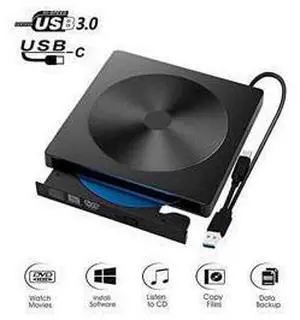 DVD Player for Laptop, USB 3.0 Type-C Dual Port Portable External CD DVD Drive, Drive Slim DVD/CD ROM Rewriter Burner for Laptop Desktop PC Windows Linux OS Apple Mac( YX-008, Black ) DVD Player for Laptop, USB 3.0 Type-C Dual Port Portable External CD DVD Drive, Drive Slim DVD/CD ROM Rewriter Burner for Laptop Desktop PC Windows Linux OS Apple Mac( YX-008, Black )