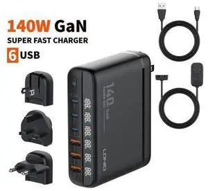 USB C Charger 140W Portable Charger USB Type-C Charger Compact GaN Fast Charger USB C Fast Charging Block for MacBook Pro/Air, iPad Pro, iPhone 15 14 Pro USB C Charger 140W Portable Charger USB Type-C Charger Compact GaN Fast Charger USB C Fast Charging Block for MacBook Pro/Air, iPad Pro, iPhone 15 14 Pro