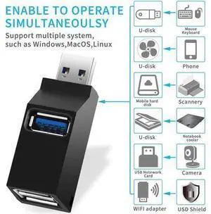 XJYLCPC High Speed USB 3.0 USB Splitter Adapter 3 Port Mini Portable Fast High Speed Splitter Box Adapter Expansion for PC Notebook Computer high-Speed U Disk Reader XJYLCPC High Speed USB 3.0 USB Splitter Adapter 3 Port Mini Portable Fast High Speed Splitter Box Adapter Expansion for PC Notebook Computer high-Speed U Disk Reader