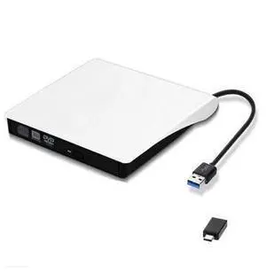 External DVD Drive,XD001 USB 3.0 Type C Portable CD Drive Slim DVD/CD ROM Rewriter Burner Writer Compatible with Laptop Desktop PC Windows Linux OS Apple Mac, White External DVD Drive,XD001 USB 3.0 Type C Portable CD Drive Slim DVD/CD ROM Rewriter Burner Writer Compatible with Laptop Desktop PC Windows Linux OS Apple Mac, White