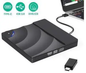 External DVD CD Drive with Touch Sensitive Button , USB 3.0 Type-C Portable CD/DVD ROM +/-RW Drive/DVD Player Rewriter Burner Compatible with Laptop Desktop PC Windows Apple Mac External DVD CD Drive with Touch Sensitive Button , USB 3.0 Type-C Portable CD/DVD ROM +/-RW Drive/DVD Player Rewriter Burner Compatible with Laptop Desktop PC Windows Apple Mac