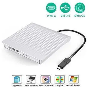USB3.0 with Type-C adapter Superdrive External DVD/CD Reader and DVD/CD Burner for Apple-MacBook Air/Pro/iMac/Mini/MacBook Pro/ASUS/ASUS/DELL Latitude Plug and Play(SLS01, White) USB3.0 with Type-C adapter Superdrive External DVD/CD Reader and DVD/CD Burner for Apple-MacBook Air/Pro/iMac/Mini/MacBook Pro/ASUS/ASUS/DELL Latitude Plug and Play(SLS01, White)