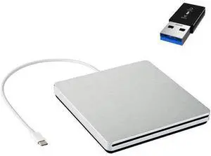External CD/DVD Drive, USB-C/USB3.0 Portable DVD CD+/-RW Drive Slim DVD/CD ROM Rewriter Burner Writer, High Speed Data Transfer Pro Laptop/Desktop Windows/Vista/7/8/10, Mac OSX and Linux External CD/DVD Drive, USB-C/USB3.0 Portable DVD CD+/-RW Drive Slim DVD/CD ROM Rewriter Burner Writer, High Speed Data Transfer Pro Laptop/Desktop Windows/Vista/7/8/10, Mac OSX and Linux