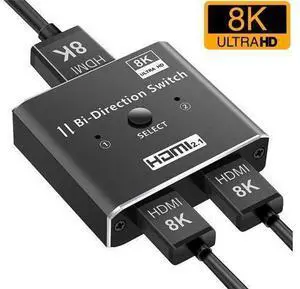 HDMI Switch 4K@120Hz, Bi-Directional HDMI Switcher 2 Input 1 Output, 1 Input 2 Output, Supports 8K@60Hz 4K@120Hz 1080@240Hz Compatible for Firestick, Xbox PS4 HDTV HDMI Switch 4K@120Hz, Bi-Directional HDMI Switcher 2 Input 1 Output, 1 Input 2 Output, Supports 8K@60Hz 4K@120Hz 1080@240Hz Compatible for Firestick, Xbox PS4 HDTV