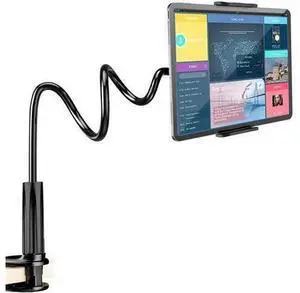 Gooseneck Tablet Holder,Solid-Grip Phone Holder for Desk,360 Adjustable Universal Gooseneck Lazy Tablet Stand-Fits All Devices Between 4.7-10.5 inches (Black) Gooseneck Tablet Holder,Solid-Grip Phone Holder for Desk,360 Adjustable Universal Gooseneck Lazy Tablet Stand-Fits All Devices Between 4.7-10.5 inches (Black)