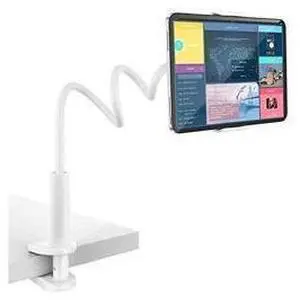 Gooseneck Tablet Holder,Solid-Grip Phone Holder for Desk,360 Adjustable Universal Gooseneck Lazy Tablet Stand-Fits All Devices Between 4.7-10.5 inches (White) Gooseneck Tablet Holder,Solid-Grip Phone Holder for Desk,360 Adjustable Universal Gooseneck Lazy Tablet Stand-Fits All Devices Between 4.7-10.5 inches (White)