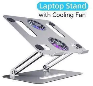 Laptop Cooling Pad with 2 High-speed Cooling Fan, Aluminum Laptop Tablet Stand, Adjustable Foldable Ergonomic Portable Desktop Holder Compatible with MacBook,iPad,10-13.5" Laptop Tablets Laptop Cooling Pad with 2 High-speed Cooling Fan, Aluminum Laptop Tablet Stand, Adjustable Foldable Ergonomic Portable Desktop Holder Compatible with MacBook,iPad,10-13.5" Laptop Tablets