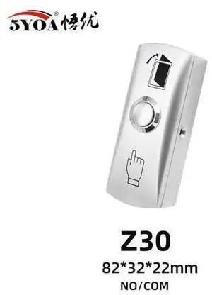 Door Exit Release Button Zinc Alloy Panel GATE Push Switch For Door Access Control System to open door(Z30) Door Exit Release Button Zinc Alloy Panel GATE Push Switch For Door Access Control System to open door(Z30)