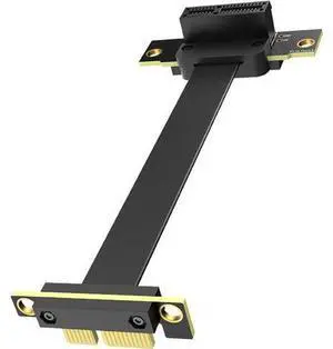 PCIe X1 4.0 Riser Cable 90°, PCIe Extension Cable to Various Adapter Cards, Network Cards, Capture Cards, & SSD Cards, only Designed for PCIe x1 Slots(10cm/3.94inch) PCIe X1 4.0 Riser Cable 90°, PCIe Extension Cable to Various Adapter Cards, Network Cards, Capture Cards, & SSD Cards, only Designed for PCIe x1 Slots(10cm/3.94inch)