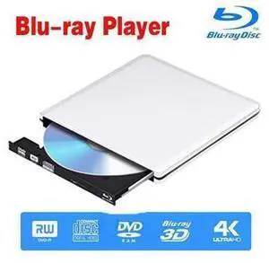 Aluminum External Blu-Ray Player Drive for Laptop, Portable High-Speed USB-C&USB 3.0 CD Burner/DVD Reader Writer for PC Desktops, Compatible with Windows/Mac OSX/Linux (ODP1202), Silver Aluminum External Blu-Ray Player Drive for Laptop, Portable High-Speed USB-C&USB 3.0 CD Burner/DVD Reader Writer for PC Desktops, Compatible with Windows/Mac OSX/Linux (ODP1202), Silver