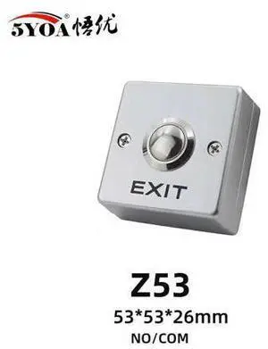 Door Exit Push Button Release Switch Opener NO COM NC LED light For Door Access Control System Entry Open Touch(Z53) Door Exit Push Button Release Switch Opener NO COM NC LED light For Door Access Control System Entry Open Touch(Z53)