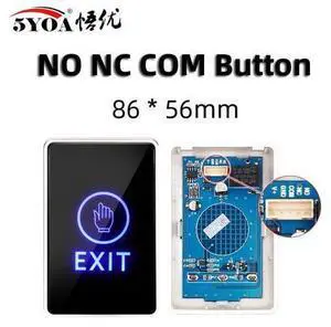 Door Exit Push Button Release Switch Opener NO COM NC LED light For Door Access Control System Entry Open Touch(R-TB01) Door Exit Push Button Release Switch Opener NO COM NC LED light For Door Access Control System Entry Open Touch(R-TB01)