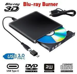 Aluminum Blu-Ray Burner Player USB3.0 with Type-C adapter Superdrive External DVD/CD Reader and DVD/CD Burner for Apple-MacBook Air/Pro/iMac/Mini/MacBook Pro/ASUS/ASUS/DELL, Black Aluminum Blu-Ray Burner Player USB3.0 with Type-C adapter Superdrive External DVD/CD Reader and DVD/CD Burner for Apple-MacBook Air/Pro/iMac/Mini/MacBook Pro/ASUS/ASUS/DELL, Black