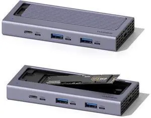 Hagibis USB C Hub with M.2 SSD Enclosure, Magnetic Cover Easy Disassemble External Hard Drive Enclosure with 10Gbps USB 3.1, USB C for MacBook Pro, iPhone15 Pro Max, Mac mini, Laptop, PC (HB777) Hagibis USB C Hub with M.2 SSD Enclosure, Magnetic Cover Easy Disassemble External Hard Drive Enclosure with 10Gbps USB 3.1, USB C for MacBook Pro, iPhone15 Pro Max, Mac mini, Laptop, PC (HB777)