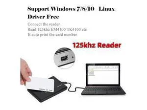 125KHz 13.56MHz RFID Reader USB Proximity Sensor Smart Card Reader no drive issuing device USB for Access Control(125khz Reader) 125KHz 13.56MHz RFID Reader USB Proximity Sensor Smart Card Reader no drive issuing device USB for Access Control(125khz Reader)