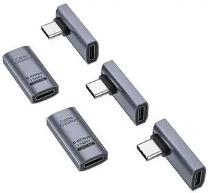 90 Degree USB C Adapter 5 Pack, Right Angle USB C Male to Female Adapter 40Gbps 240W Compatible with Steam Deck, ROG Ally, Switch, Notebook, PC, Tablet, Phone and More, Middle Angle 90 Degree USB C Adapter 5 Pack, Right Angle USB C Male to Female Adapter 40Gbps 240W Compatible with Steam Deck, ROG Ally, Switch, Notebook, PC, Tablet, Phone and More, Middle Angle