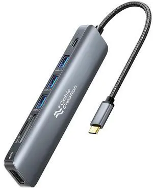USB C Hub Multiport Adapter, 7-in-1 USB C HDMI Hub with 4K 30Hz HDMI, 100W PD, 3 USB 3.0 5Gbps Data Ports, SD/TF Cards Reader for MacBook Pro/Air, iPad Pro, Pixelbook, XPS USB C Hub Multiport Adapter, 7-in-1 USB C HDMI Hub with 4K 30Hz HDMI, 100W PD, 3 USB 3.0 5Gbps Data Ports, SD/TF Cards Reader for MacBook Pro/Air, iPad Pro, Pixelbook, XPS