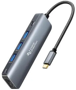 USB C Hub, 5-in-1 USB C to HDMI Multiport Adapter, 100W PD, 3 USB 3.0 Ports for MacBook Pro, MacBook Air M1/M2, iPad Pro, Surface Pro, XPS USB C Hub, 5-in-1 USB C to HDMI Multiport Adapter, 100W PD, 3 USB 3.0 Ports for MacBook Pro, MacBook Air M1/M2, iPad Pro, Surface Pro, XPS