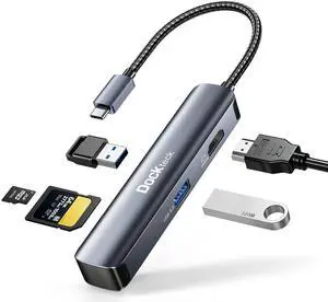 USB C Hub Multiport Adapter - 5 in 1 USB-C Dongle Hub with 4K 60Hz HDMI, USB 3.0 5Gbps Data, SD/Micro SD Card Reader for MacBook Pro/Air, iPad Pro/Air, Surface Pro, XPS, Laptops USB C Hub Multiport Adapter - 5 in 1 USB-C Dongle Hub with 4K 60Hz HDMI, USB 3.0 5Gbps Data, SD/Micro SD Card Reader for MacBook Pro/Air, iPad Pro/Air, Surface Pro, XPS, Laptops