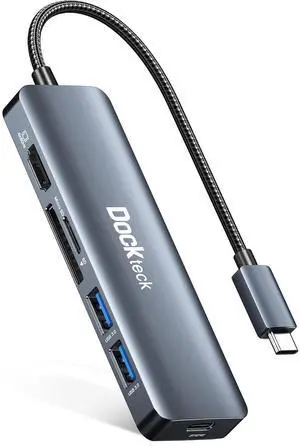USB C Hub Multiport Adapter - 6 in 1 USB C Dock with 100W PD, 4K 60Hz HDMI, USB 3.0, SD/TF Card Reader, USBC Hub for MacBook Pro Air Microsoft Surface Pro USB C Hub Multiport Adapter - 6 in 1 USB C Dock with 100W PD, 4K 60Hz HDMI, USB 3.0, SD/TF Card Reader, USBC Hub for MacBook Pro Air Microsoft Surface Pro